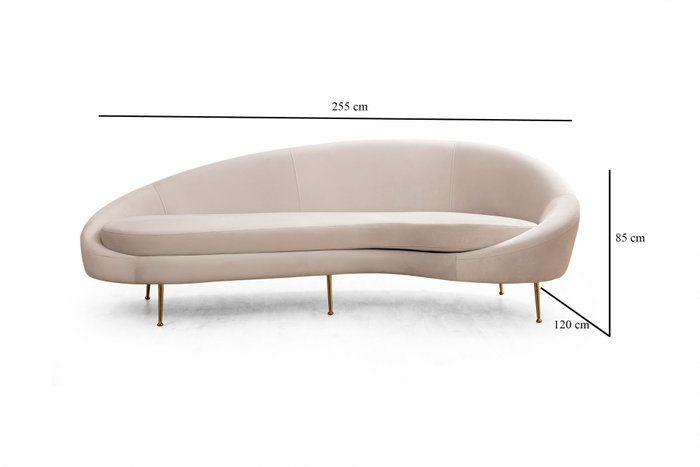 Atelier Del Sofa Sofá 3 Plazas Eses Right Beige